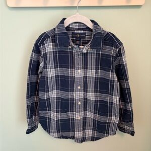 Ralph Lauren Kids Navy and White Plaid Shirt